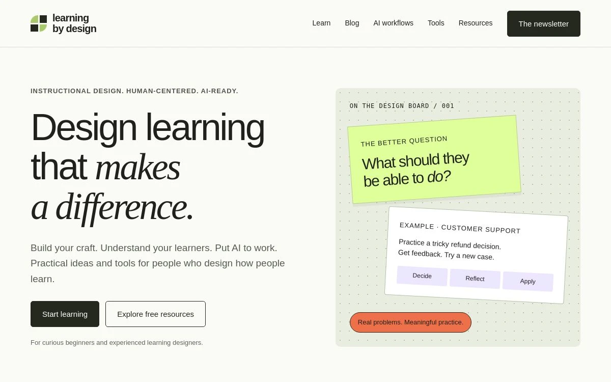 Learning by Design instructional design homepage